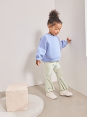 Mint Green Blueberry Rib Flare Leggings (3mths-7yrs) - Image 2 of 7