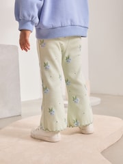 Mint Green Blueberry Rib Flare Leggings (3mths-7yrs) - Image 3 of 7