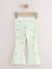 Mint Green Blueberry Rib Flare Leggings (3mths-7yrs) - Image 5 of 7