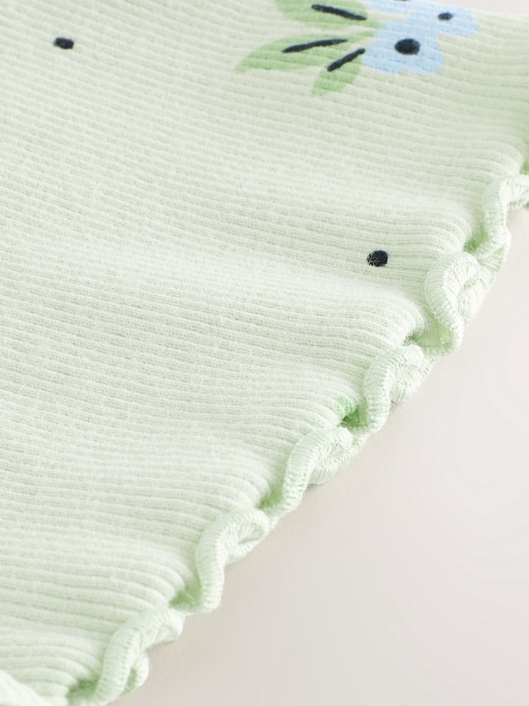 Mint Green Blueberry Rib Flare Leggings (3mths-7yrs) - Image 7 of 7