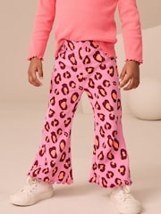 Violett/Leopardenprint - Gerippte Schlagleggings (3 Monate bis 7 Jahre) - Bild 2 von 7