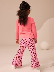 Violett/Leopardenprint - Gerippte Schlagleggings (3 Monate bis 7 Jahre) - Bild 3 von 7