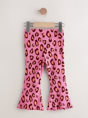 Violett/Leopardenprint - Gerippte Schlagleggings (3 Monate bis 7 Jahre) - Bild 5 von 7