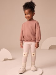 Ecru Stripe Bear - Verzierte Leggings (3 Monate –7 Jahre) - Bild 4 von 4