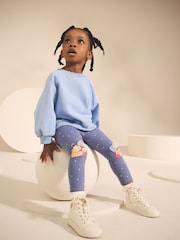 Blau/Marienkäfermotiv - Verzierte Leggings (3 Monate –7 Jahre) - Bild 2 von 4