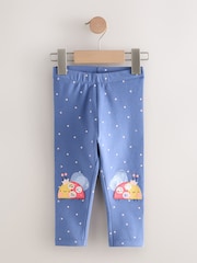 Blue Ladybird Knee Embellished Leggings (3mths-7yrs) - Image 5 of 8