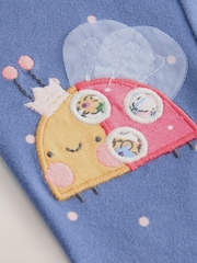 Blue Ladybird Knee Embellished Leggings (3mths-7yrs) - Image 7 of 8