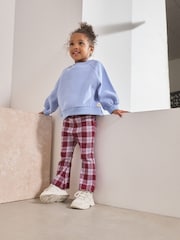 Burgundy Red Rib Flare Leggings (3mths-7yrs) - Image 3 of 3