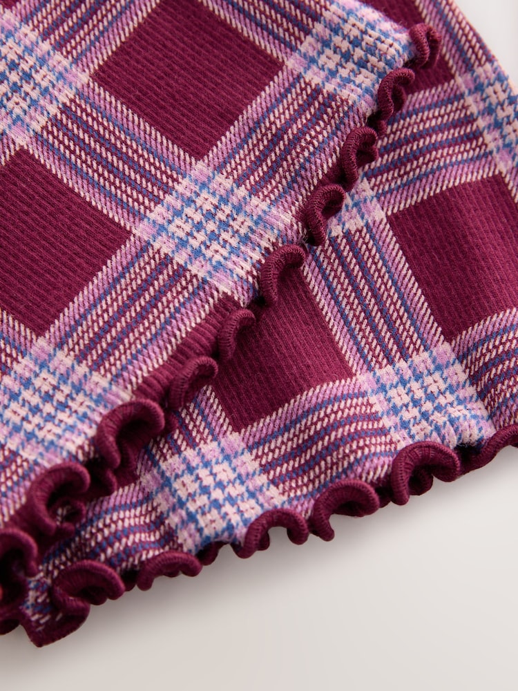 Burgundy Red Rib Flare Leggings (3mths-7yrs) - Image 7 of 7