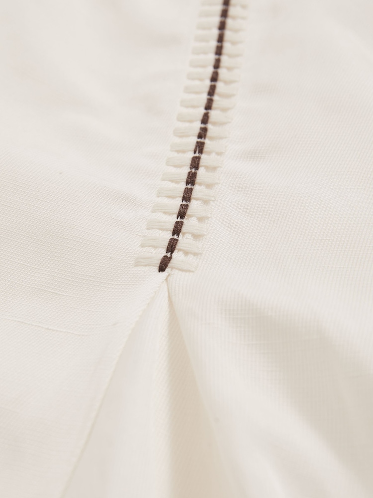 Reiss Ivory/Black Inaya Craft-Stitch Sleeveless Midi Dress - Image 6 of 6