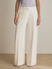 Wit - Reiss Dion Atelier Wide Leg Belted Suit Trousers - Image 3 of 8