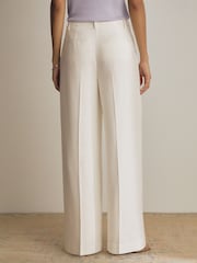 Wit - Reiss Dion Atelier Wide Leg Belted Suit Trousers - Image 5 of 8
