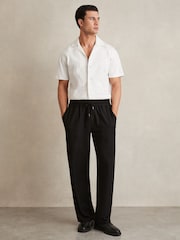 Reiss White Stockwell Cotton Paisley-Embroidered Shirt - Image 1 of 6
