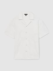 Reiss White Stockwell Cotton Paisley-Embroidered Shirt - Image 2 of 6