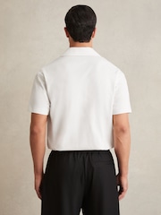 Reiss White Stockwell Cotton Paisley-Embroidered Shirt - Image 4 of 6