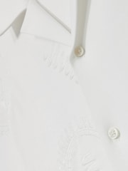 Reiss White Stockwell Cotton Paisley-Embroidered Shirt - Image 5 of 6