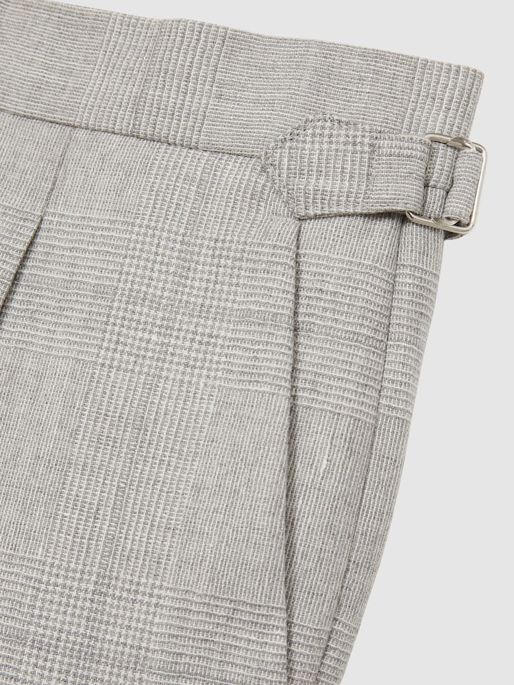 Reiss Tecnic schmal zulaufende Hose aus kariertem Wolle-Leinen-Mix - Bild 7 von 7 Reiss Tecnic schmal zulaufende Hose aus kariertem Wolle-Leinen-Mix - Bild 7 von 7