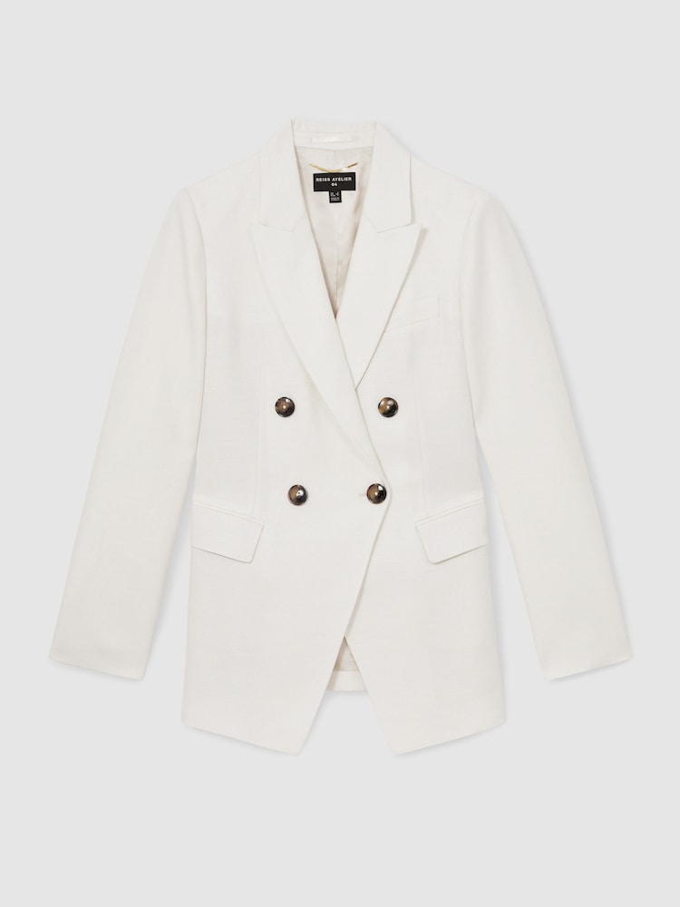 Wit - Reiss Dion Atelier Double Breasted Suit Blazer - Image 2 of 7