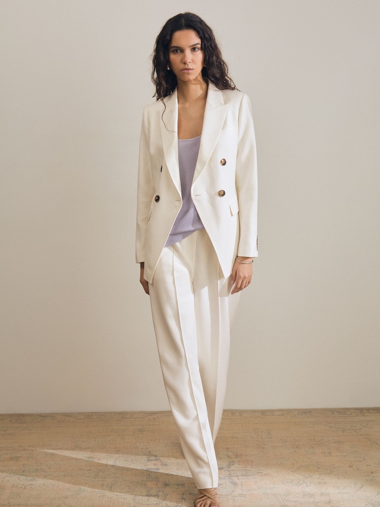 Wit - Reiss Dion Atelier Double Breasted Suit Blazer - Image 4 of 7