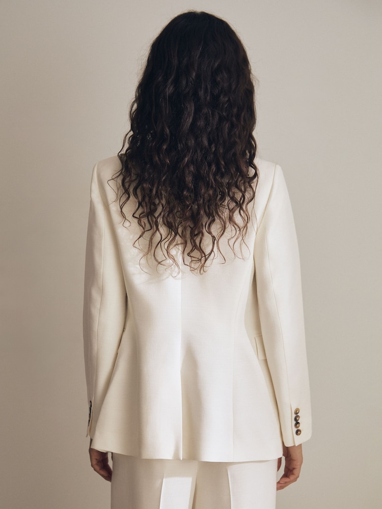 Wit - Reiss Dion Atelier Double Breasted Suit Blazer - Image 6 of 7