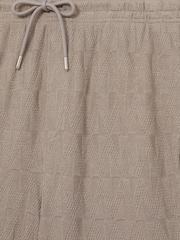 Nertsgrijs/bruin - Reiss Phillimore Cotton Textured Drawstring Shorts - Image 5 of 5