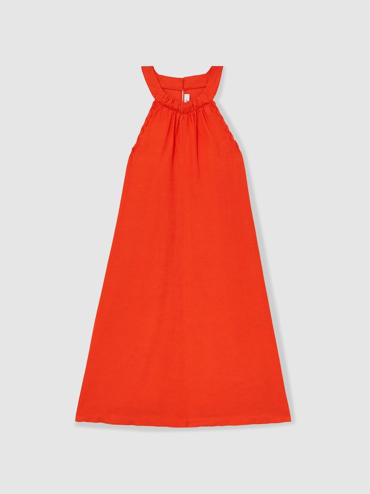 Reiss Erika Whipstitch Sleeveless Midi Dress - Imagen 1 de 4