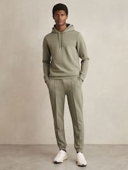 Reiss Sage Fabien Interlock Jersey Drawstring Hoodie - Image 1 of 6