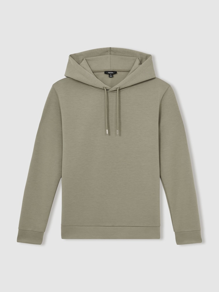 Reiss Sage Fabien Interlock Jersey Drawstring Hoodie - Image 2 of 6