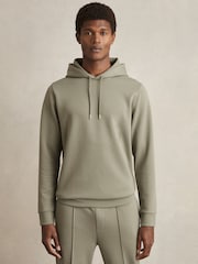 Reiss Sage Fabien Interlock Jersey Drawstring Hoodie - Image 3 of 6