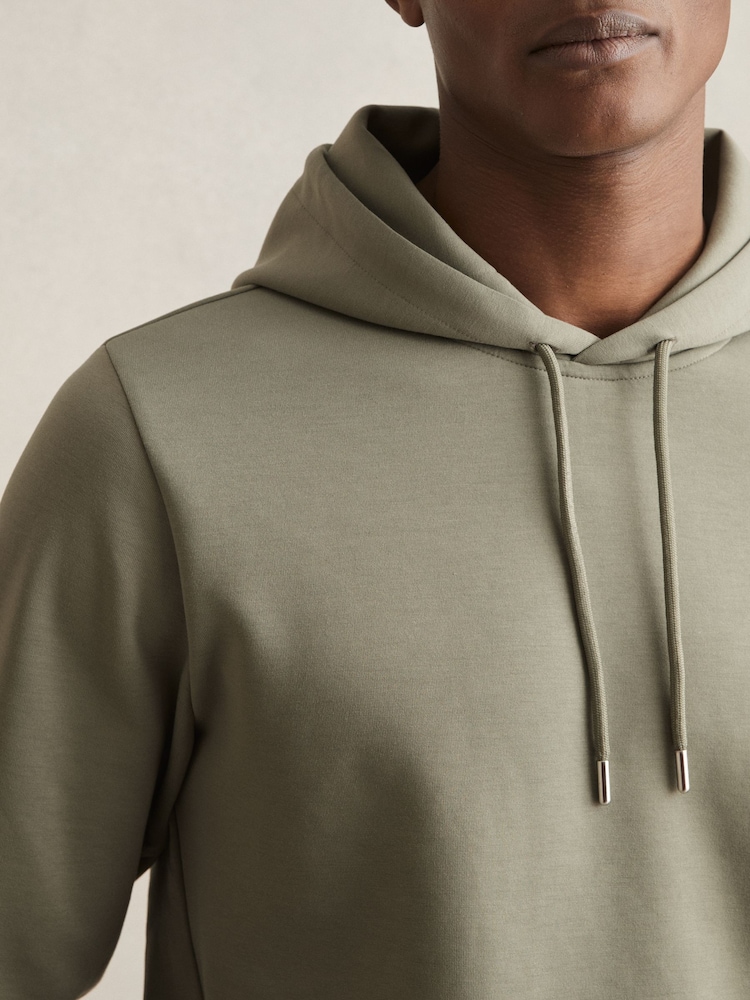 sauge - Sweat à capuche en jersey interlock Reiss Fabien - Image 4 of 6