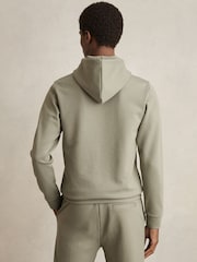 Reiss Sage Fabien Interlock Jersey Drawstring Hoodie - Image 5 of 6