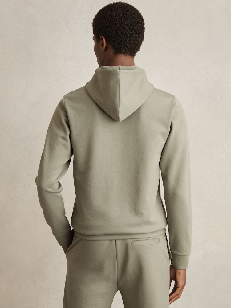 sauge - Sweat à capuche en jersey interlock Reiss Fabien - Image 5 of 6