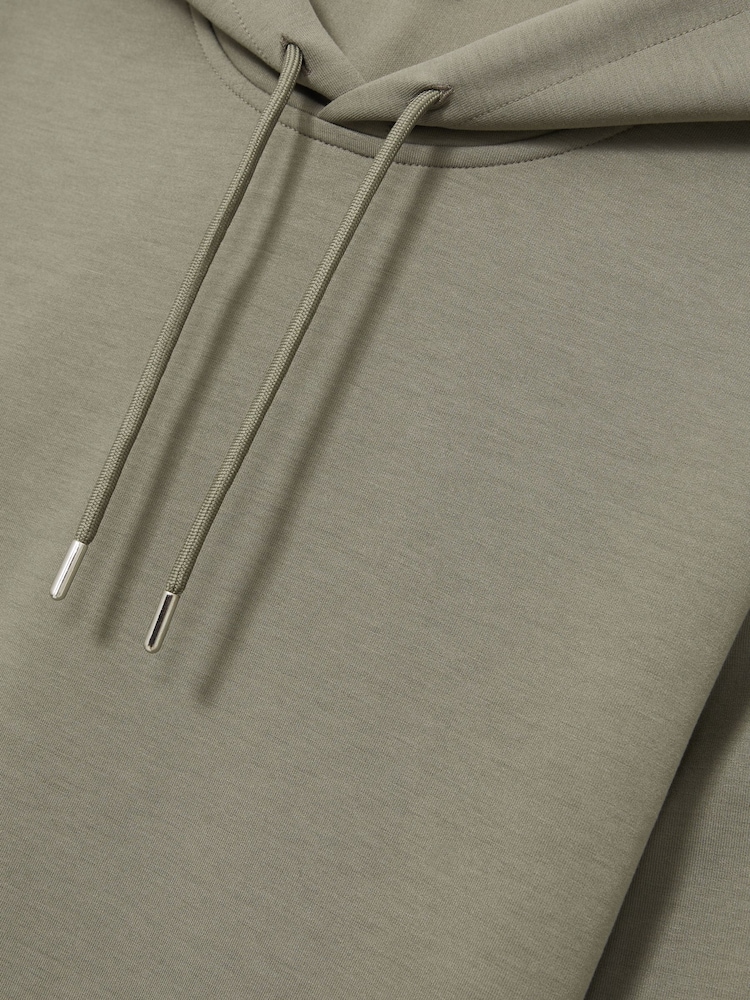 Reiss Sage Fabien Interlock Jersey Drawstring Hoodie - Image 6 of 6