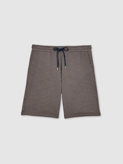 Reiss Ezra Geometric Jacquard Drawstring Shorts - Image 2 of 6