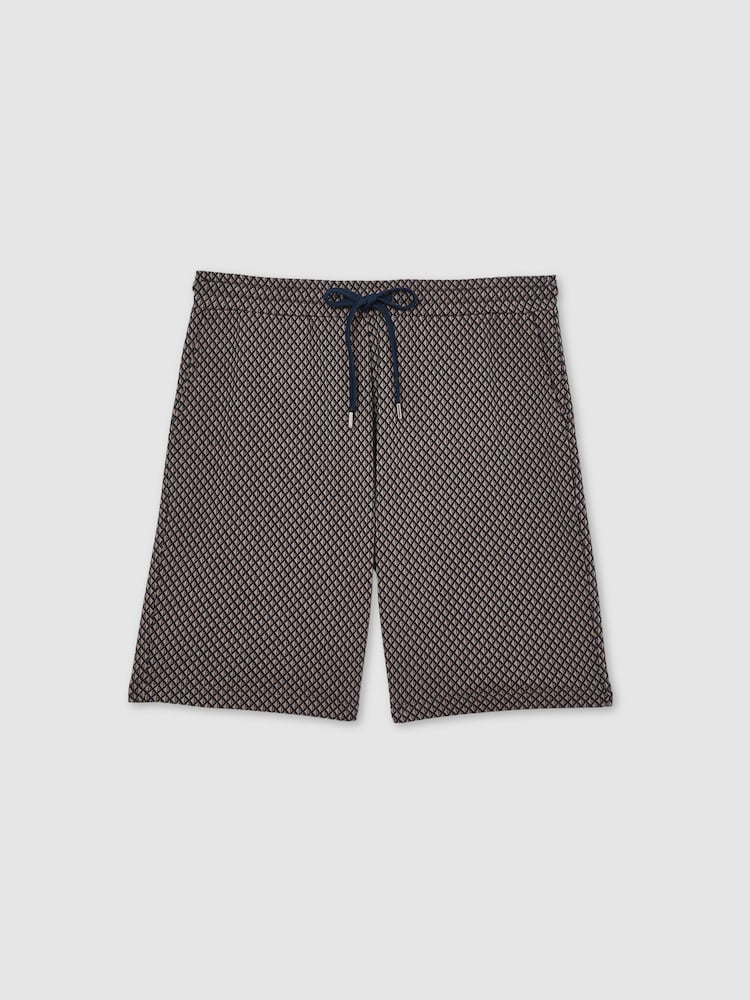 Reiss Ezra Geometric Jacquard Drawstring Shorts - Image 2 of 6
