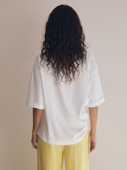 Reiss White Berkeley Atelier Cotton Cut-Out Rope-Cord Top - Image 5 of 6