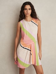Платье мини в полоску с защипами Reiss Ellia - Изображение 1 из 5