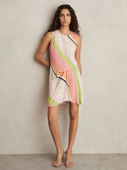 Платье мини в полоску с защипами Reiss Ellia - Изображение 3 из 5