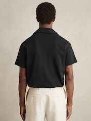 Reiss Black Stockwell Cotton Paisley-Embroidered Shirt - Image 5 of 6