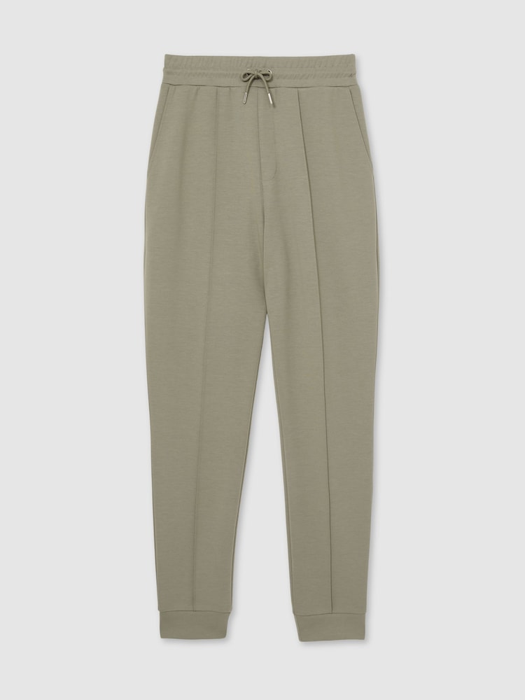 Salvia - Pantalones de chándal de punto con cordón ajustable Premier de Reiss - Imagen 2 de 6