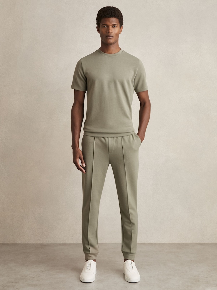 Reiss Sage Bradley Interlock-Jersey Crew-Neck T-Shirt - Image 1 of 6