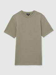 Reiss Sage Bradley Interlock Jersey Crew Neck T-Shirt - Image 2 of 6