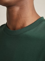Reiss Green Tate Cotton Garment-Dyed Oversized T-Shirt - Image 4 of 6