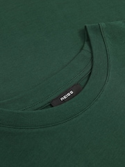 Reiss Green Tate Cotton Garment-Dyed Oversized T-Shirt - Image 6 of 6