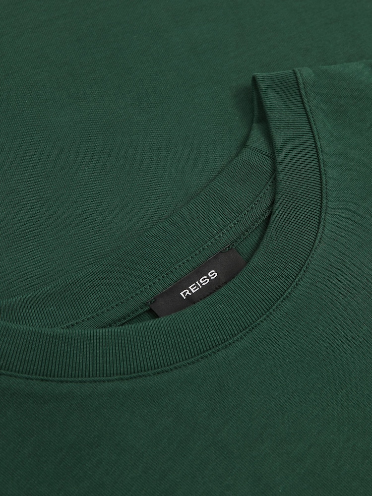 Reiss Green Tate Cotton Garment-Dyed Oversized T-Shirt - Image 6 of 6 Reiss Green Tate Cotton Garment-Dyed Oversized T-Shirt - Image 6 of 6