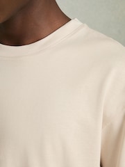 Bisque/Stone - Reiss Tate Cotton Garment-Dyed Oversized T-Shirt - Bild 4 von 7
