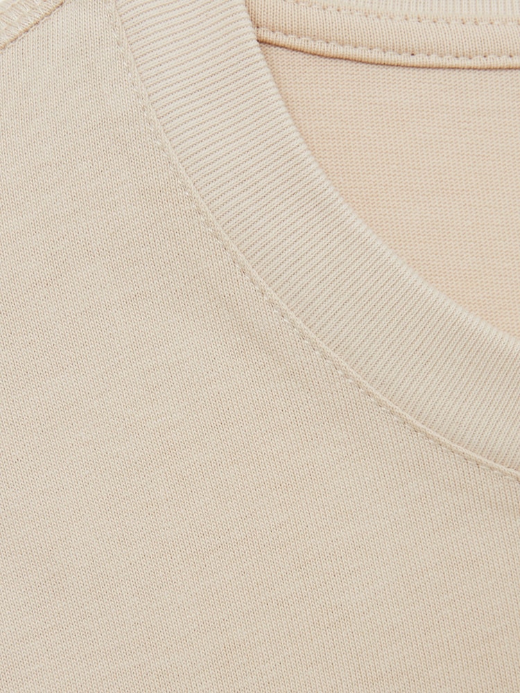Bisque/Stone - Reiss Tate Cotton Garment-Dyed Oversized T-Shirt - Bild 7 von 7