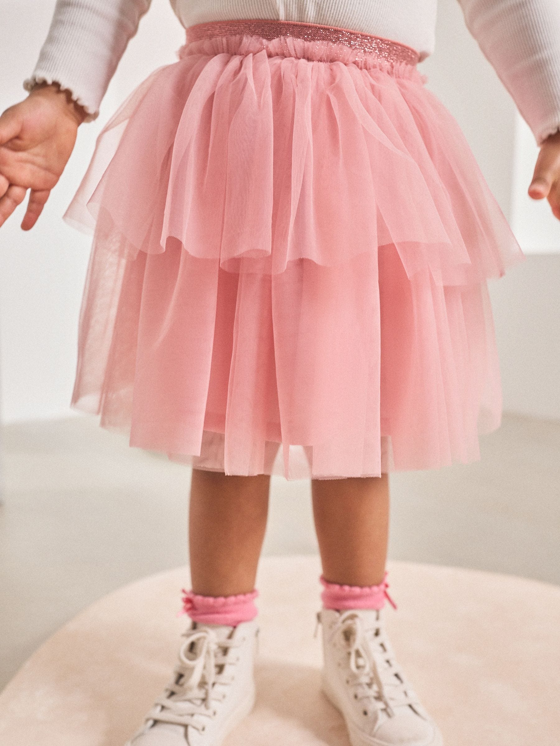 strapless open back dress Caramelo Kids Baby Girl Pink Tutu Skirt – Little Darlings Closet main image 0