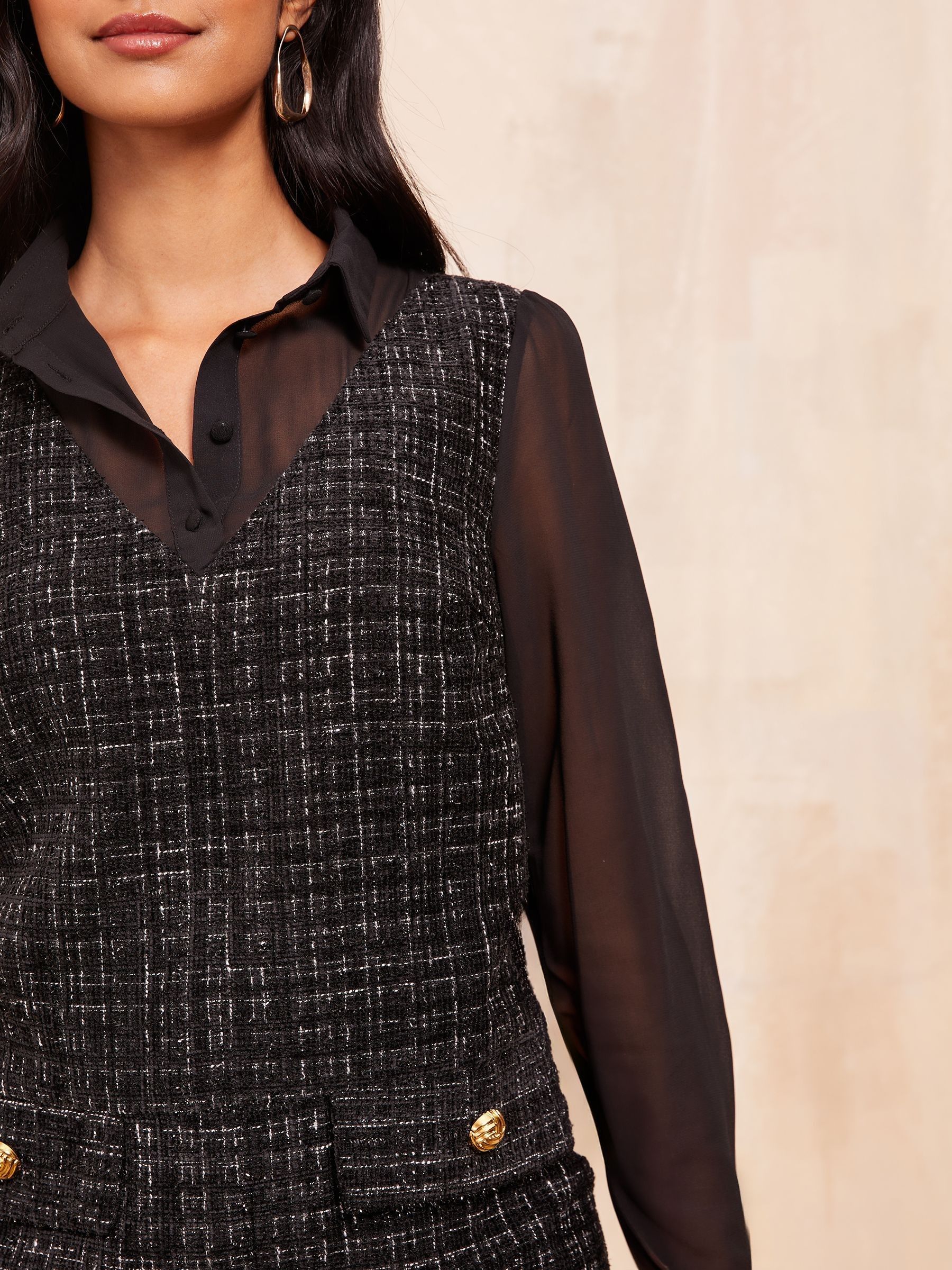 【2024春夏新色】 Long Black These Like Friends Buy Sleeve Mini Boucle Chiffon 記念グッズ