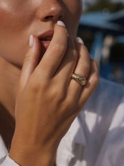 Luv Aj Gold Tone The Coquille Swirl Ring - Image 2 of 4